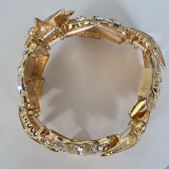 Vintage Chunky Gold Seashell Starfish Statement Bracelet - Picture 5 of 9